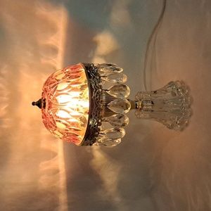 Vintage Michelotti Crystal Prism Boudoir Lamp